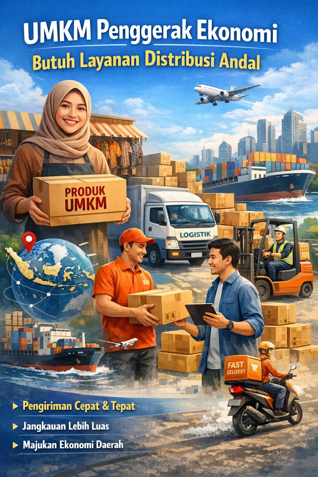 Read more about the article Jadi Penggerak Ekonomi, UMKM Butuh Layanan Distribusi Andal